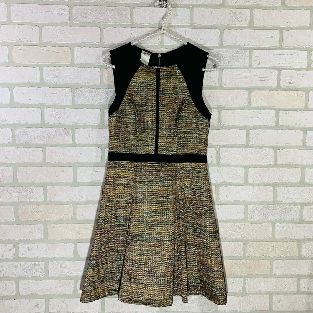 Ali Ro Metallic Tweed Fit and Flare Dress - Picture 3 of 10